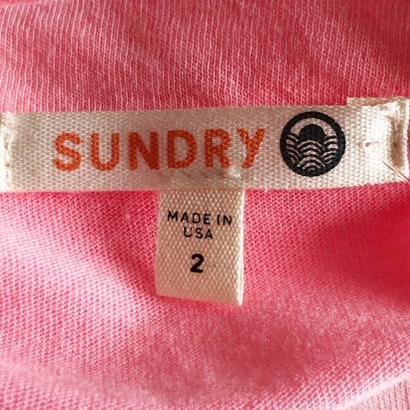 Sundry Heart Design Short Sleeve T-Shirt Pop Peach Size Medium - Picture 3 of 7